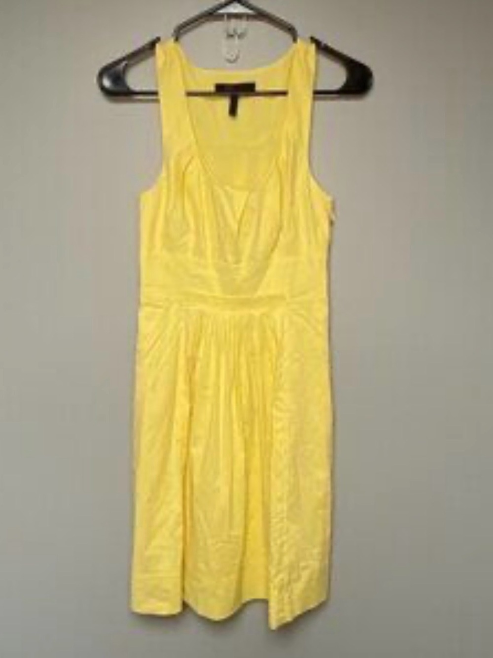 BCBGMaxAzria Yellow Sleeveless Midi Dress Sz 12